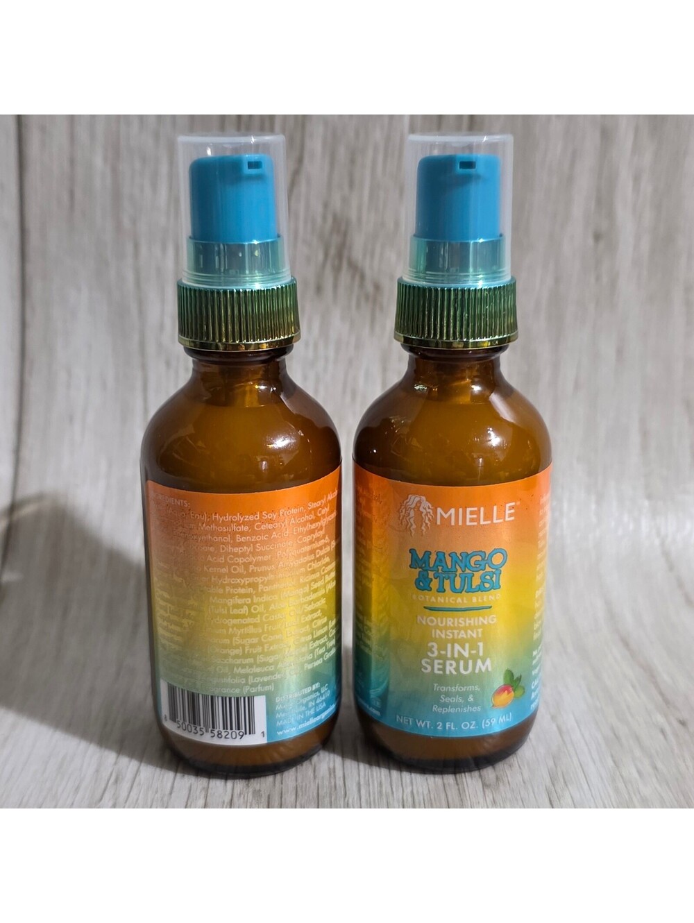 Mielle Mango & Tulsi Nourishing Instant 3-in-1 Serum 2 fl oz (59 ml) - QTY 2